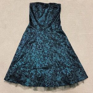 ✰ blue and black iridescent sleeveless party dress ✰